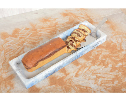 Aperitif Dish 3 Compartimenten / Blue Resin Cake Dish Cloud