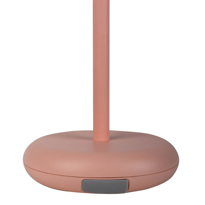Noteloze tabletlicht "PASI" voor buiten en binnen, gemaakt van metaal en plastic in roze, dimbaar, met aanraking en geheugenfunctie, ca. 26 cm hoog