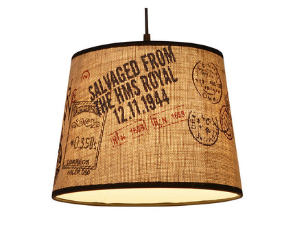 Hanglamp met stoffen kap "Print"