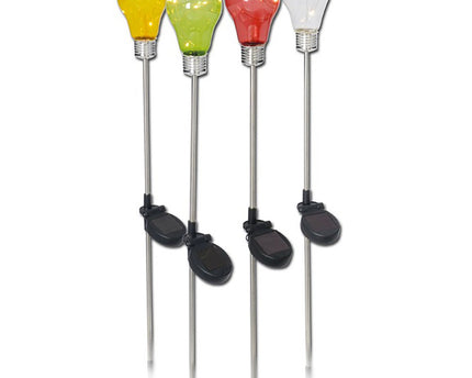 Set van 4 decoratieve solar grondpennen "lamp"