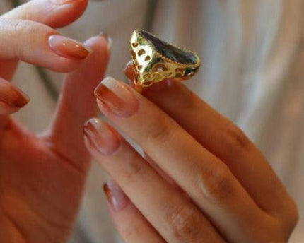 Ocean Wave Design Abalone Shell Statement Ring