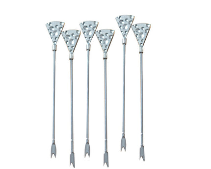 Zilveren kaas aperitief spikes