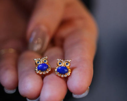 Lapis Lazuli Uil oorstekers