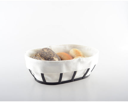 Zwart ronde broodmand 22x22x10cm