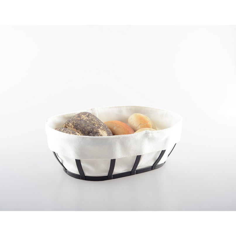 Zwart ronde broodmand 22x22x10cm