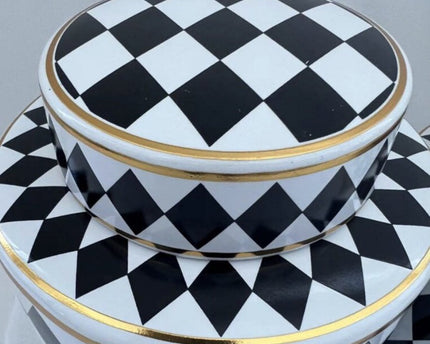 Voorraadpot met diamantdeksel (groot formaat)