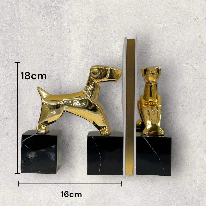 A Modernist Art Deco Chrome Terrier Statues  Puppy Bookend (one pcs))