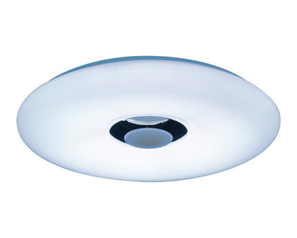 LED -plafondlicht "Nashville" Ø 40 cm, vele functies, gemaakt van metaal en plastic, wit, met geïntegreerde LED's, verlichting voor woonkamers, gang of kantoor