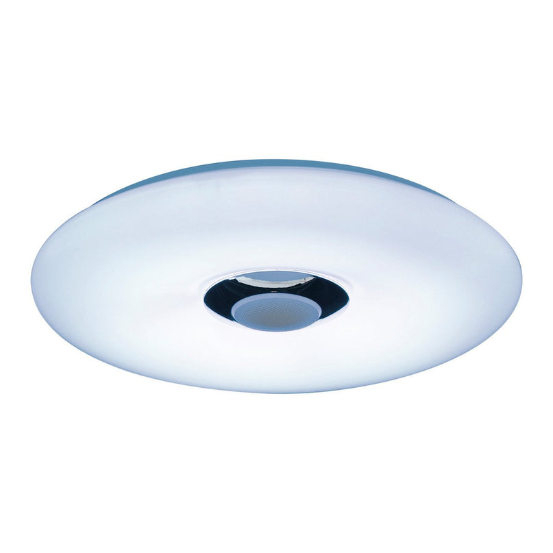 LED -plafondlicht "Nashville" Ø 40 cm, vele functies, gemaakt van metaal en plastic, wit, met geïntegreerde LED's, verlichting voor woonkamers, gang of kantoor