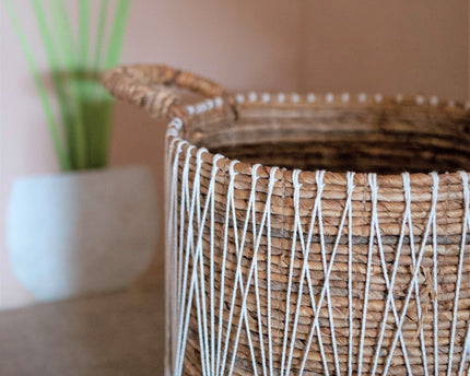 Boho wasmand | Plantenmand | Opbergmand MANDURO gemaakt van bananenvezel (3 maten)