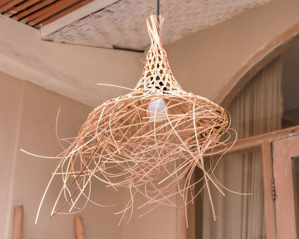 Bamboe Lampenkap met Kwastjes | Natuurlijke lampenkap | Hanglamp GILI