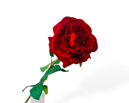 QMF Hand Touch Rose 65cm 1PCS rood