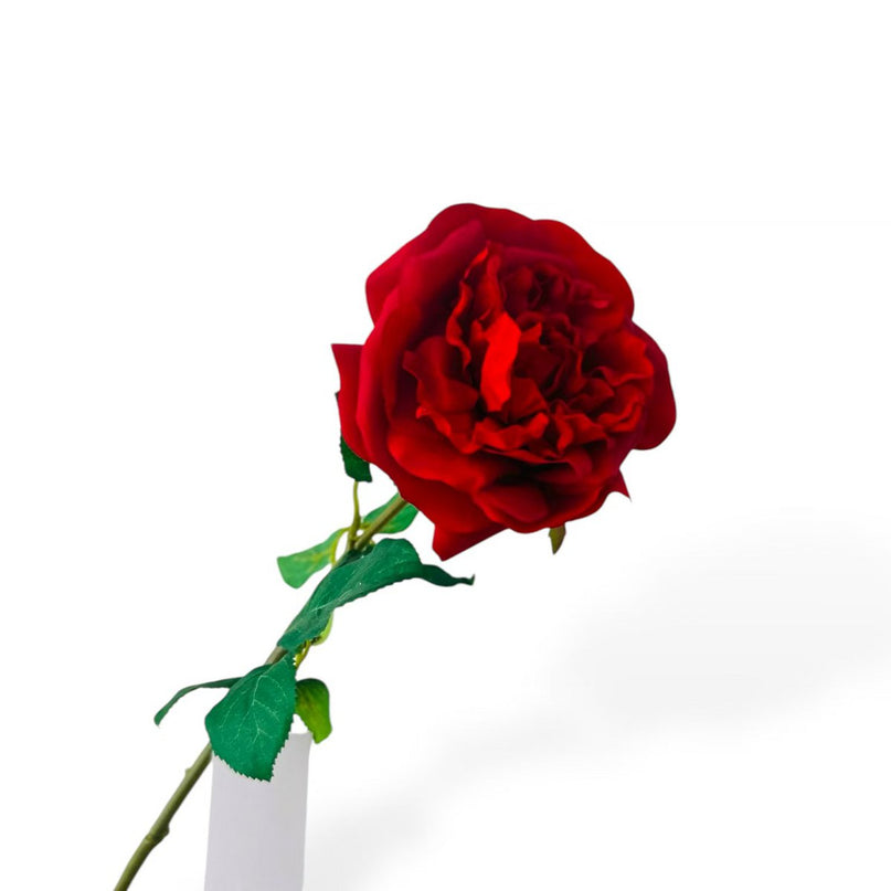 QMF Hand Touch Rose 65cm 1PCS rood