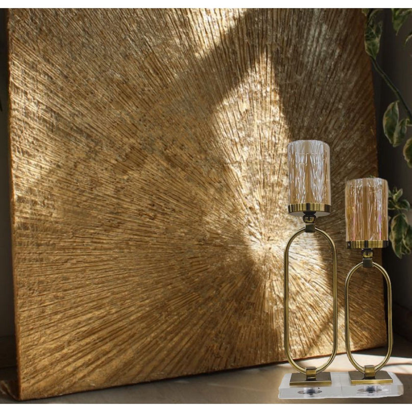 CANDLESTICK | GLASS | GOLD ZH02 Small size: 12*8.5*40