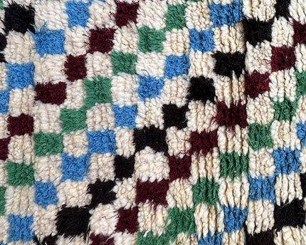 Zuiver wollen Marokkaans Berber-tapijt 76 x 182 cm