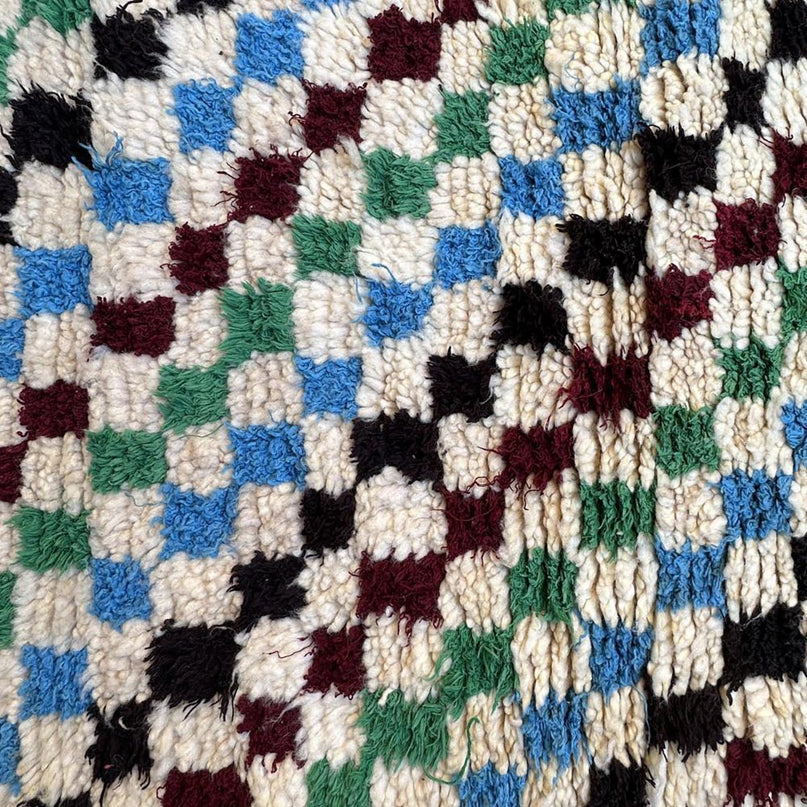 Zuiver wollen Marokkaans Berber-tapijt 76 x 182 cm