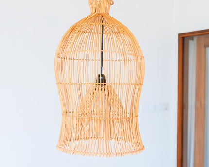 Rotan lampenkap – Boho hanglamp – plafondlamp hangend – Boho plafondlamp MAHARA (Ø35 cm)