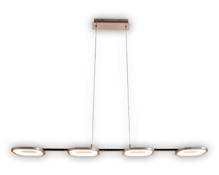 LED hanglamp "balk" gemaakt van metaal en plastic in stalen blank, met geïntegreerde LED