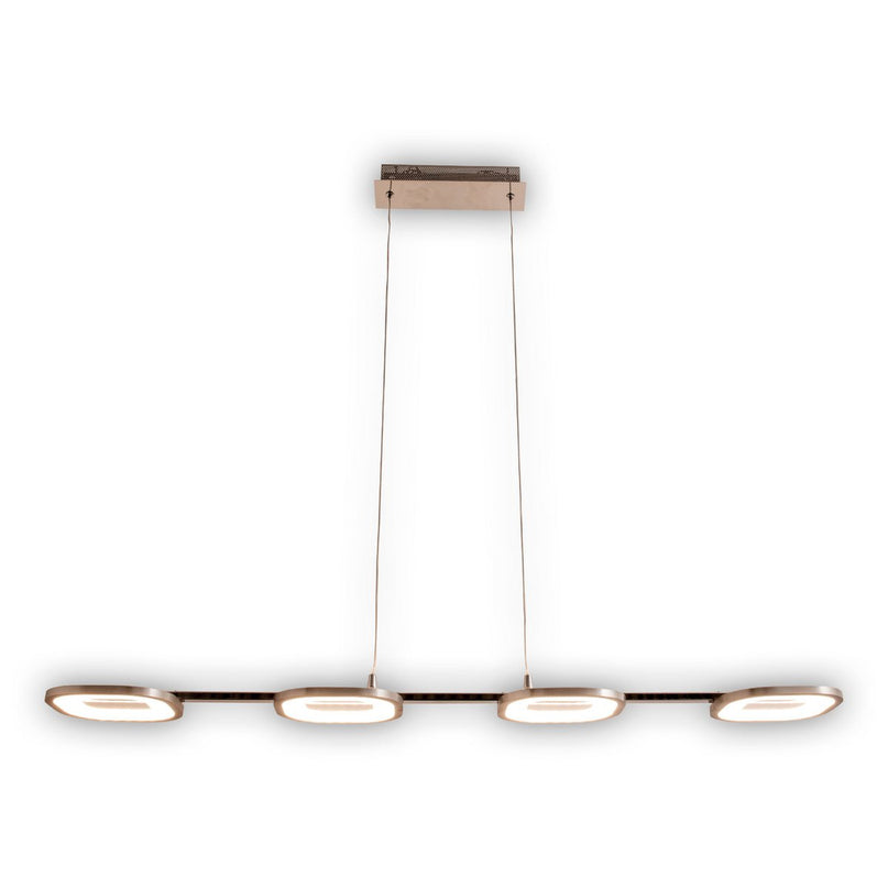 LED hanglamp "balk" gemaakt van metaal en plastic in stalen blank, met geïntegreerde LED