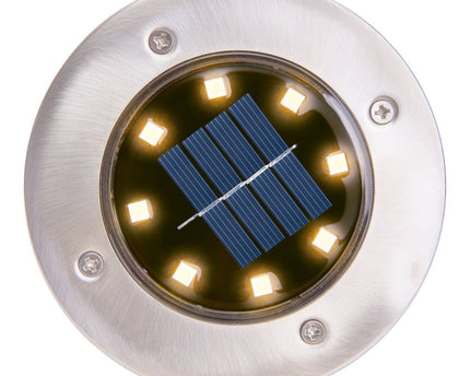 6-set LED LED-zonnebodem-zo-spit "Kian", voor buiten, spiesjes gemaakt van metaal en plastic in staal blanco, met geïntegreerde LED