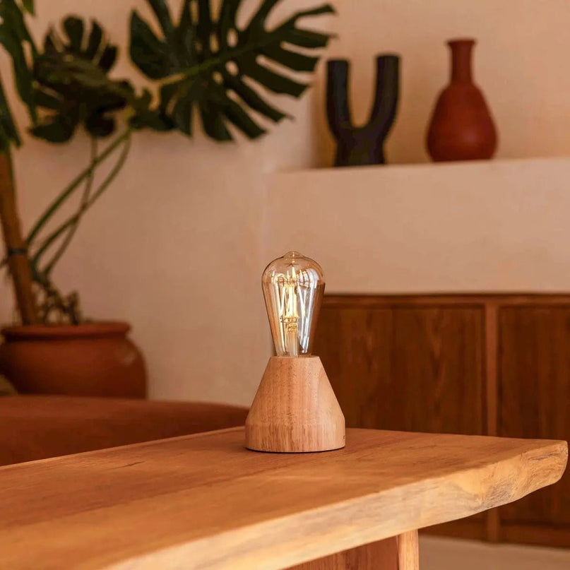 Zavi lichtbruin oplaadbare LED-tafellamp-draadloos, dimbare, 60-uur batterij