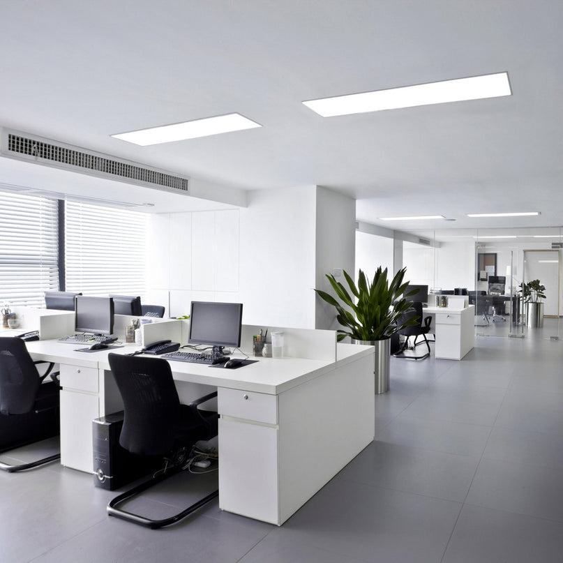 LED -paneel plafondlicht "Carente" lengte 119,5 cm, frameless, vele functies, gemaakt van metaal en plastic, witte, geïntegreerde LED's