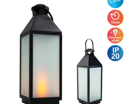 LED Decol Light "Doris" gemaakt van plastic en glas in zwart, geïntegreerde LED, voor binnen