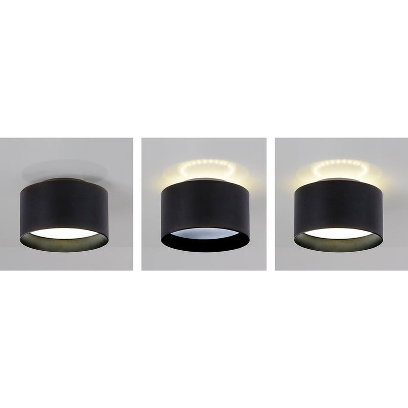 LED Spot "Trios" Ø 14 cm zwart, gemaakt van metaal en plastic met geïntegreerde LED's