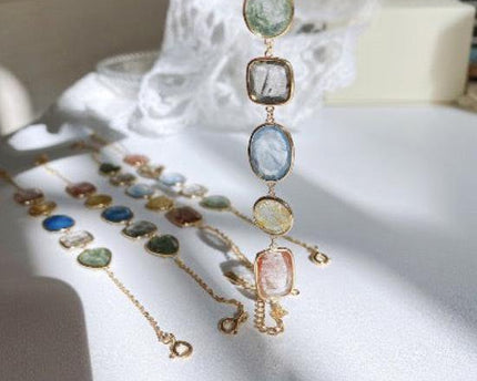Rainbow Quartz kristallen kralen 5-stenen armbanden