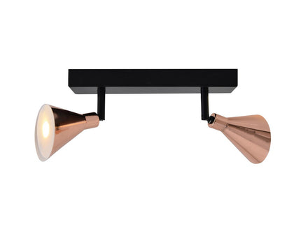 2 LED-wand u. Plafondspot "Koper"