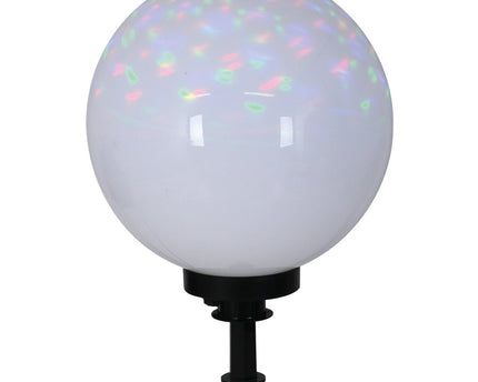 Buiten de Spitical Spit "Ball" D: 40 cm, voor buiten, plastic aarde spies, wit, E27, - Wegelettes