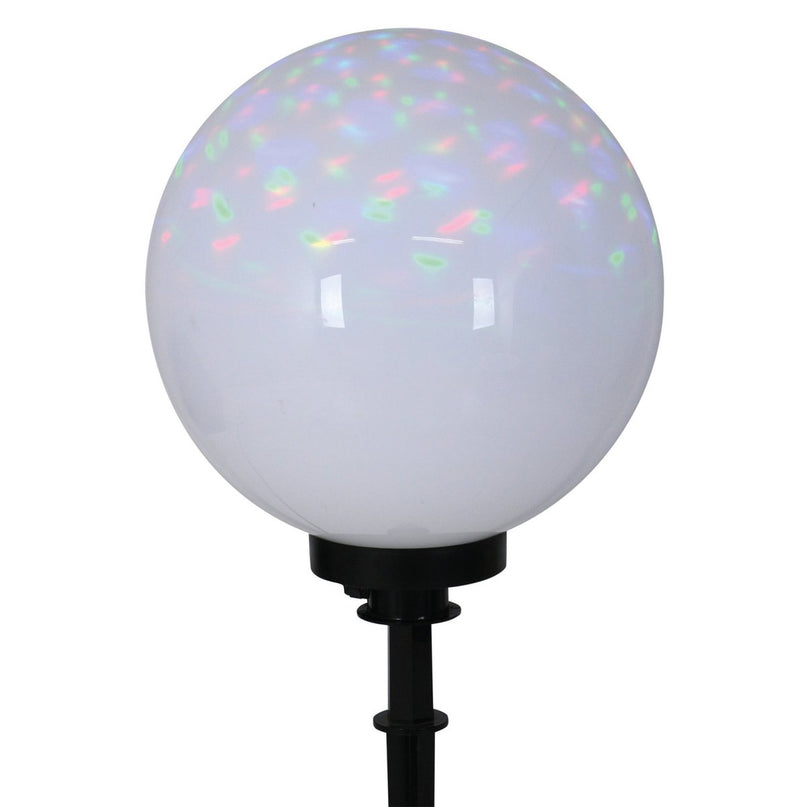 Buiten de Spitical Spit "Ball" D: 40 cm, voor buiten, plastic aarde spies, wit, E27, - Wegelettes