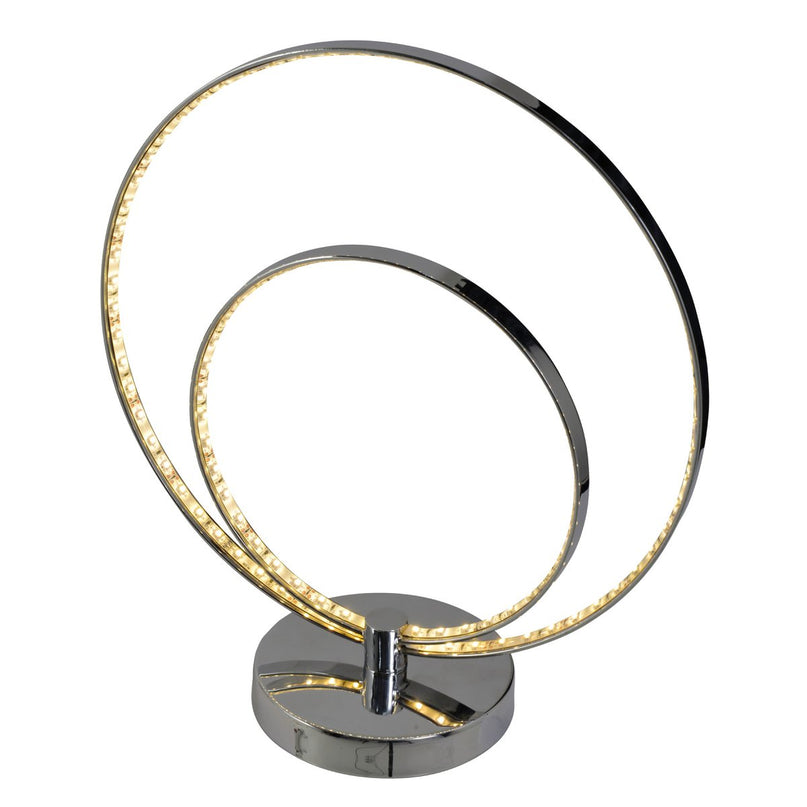 LED -tafellamp "Universe" 38,5 cm hoog gemaakt van metaal in chroom, met geïntegreerde LED