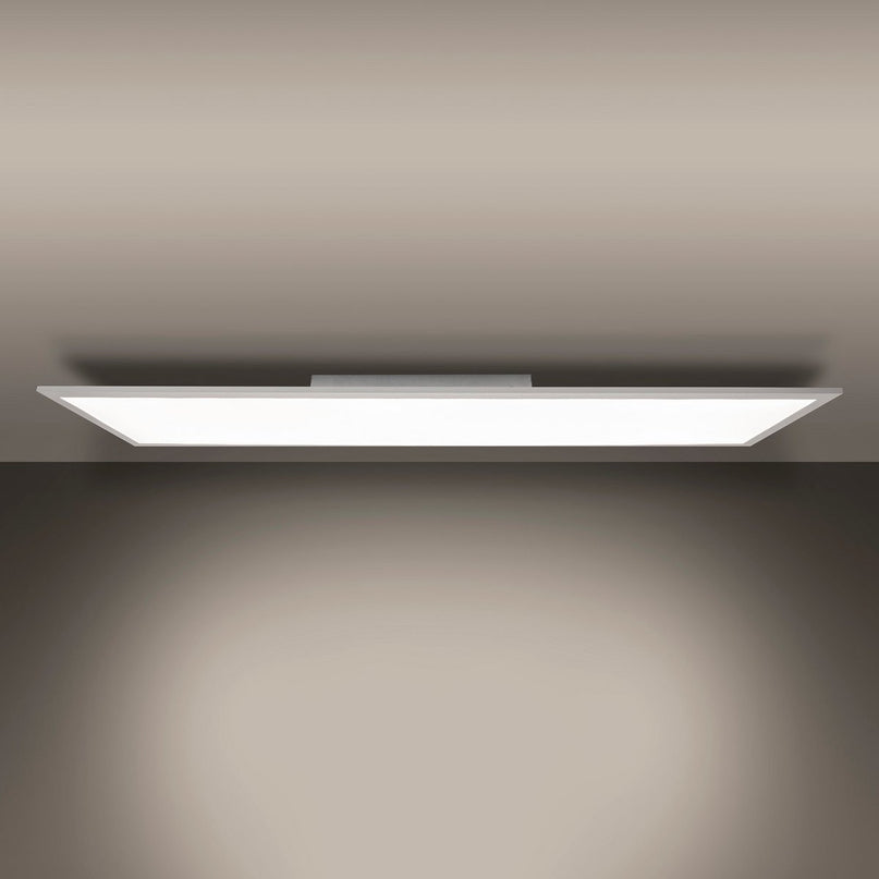 LED -paneel plafondlamp "Nico", functionele metalen plafondlamp en plastic in het wit, met vaste LED's en vele functies, ideaal voor kantoor, oefening of workshop, ca.