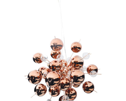 Hanger lamp "explosie" van metaal en glas, G9 -versies, hangende lamp voor eetkamer, woonkamer, gang of kantoor, Øca. 65 cm