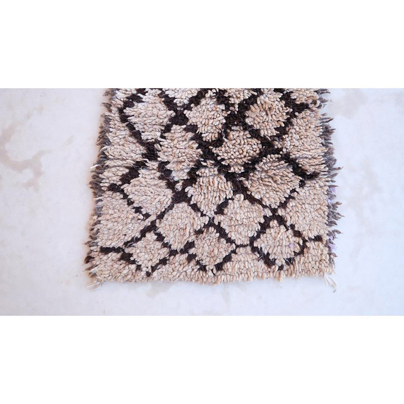 Zuiver wollen Marokkaans Berber halkleed 73 x 188 cm