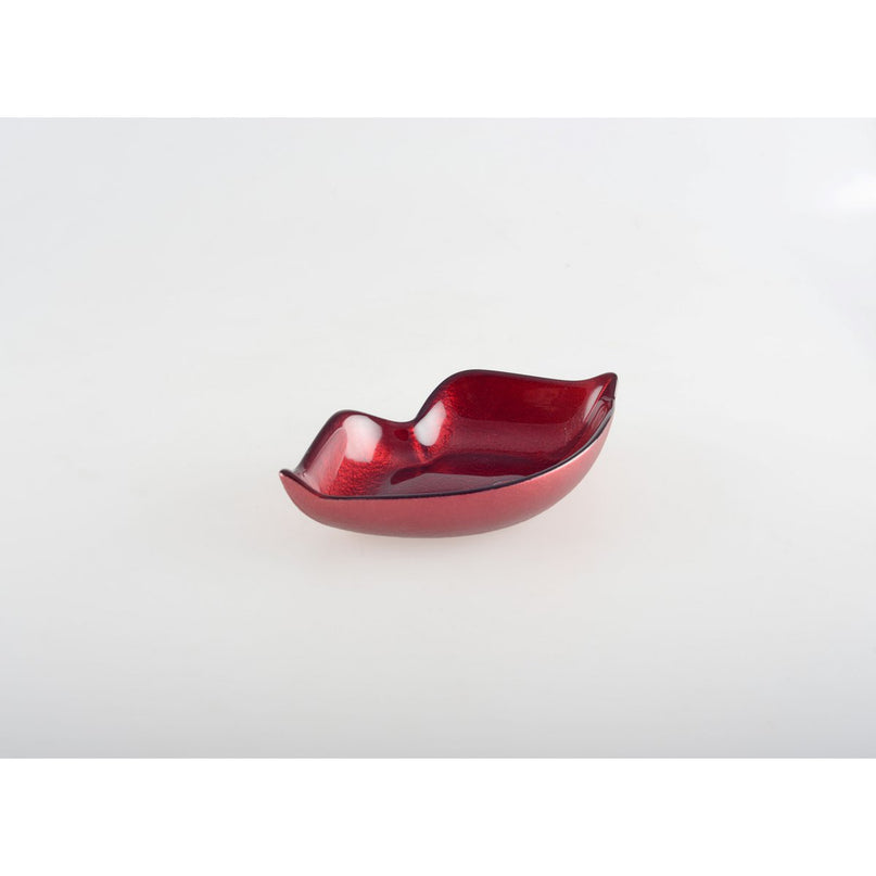 Glanzende rode mondbeker 17,5x4x4cm
