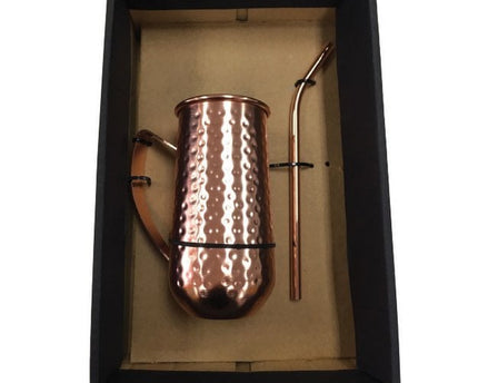 Cocktailglas met koperen rietje