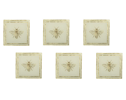 Set van 6 bijenglas hieronder