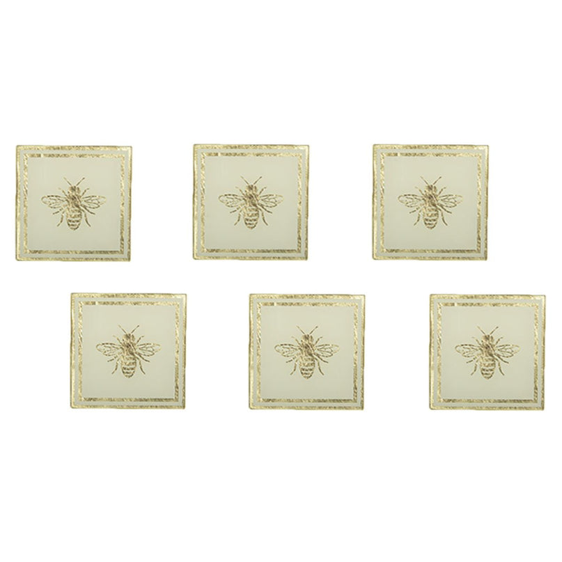 Set van 6 bijenglas hieronder