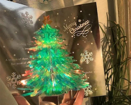 3D-kaartsparsende kerstboomkaart