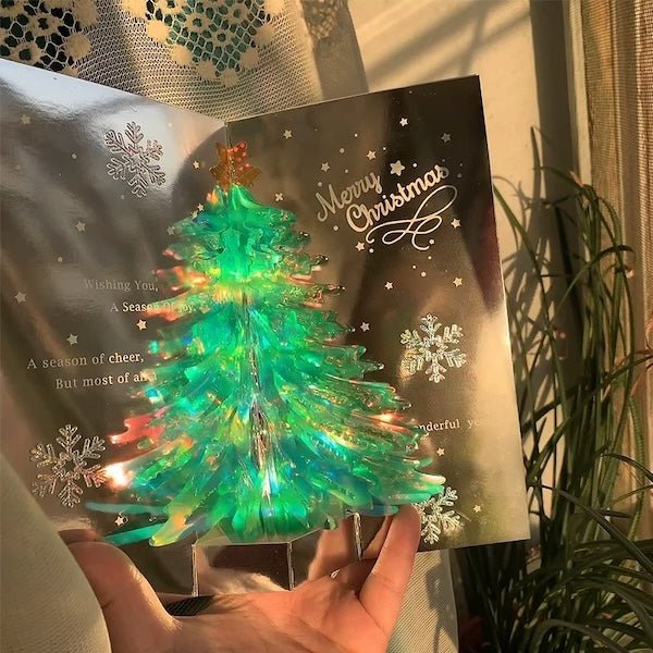 3D-kaartsparsende kerstboomkaart
