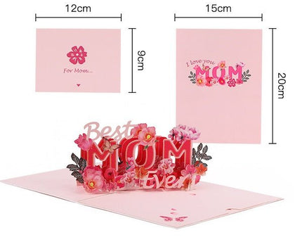 3D-kaart voor de dagkaart van Mum-Mother's Day