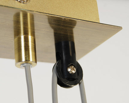 4 hanglamp "tilde", klassieke metalen slinger lamp in bruin en beige, met E27 -versies, hanglamphoogte verstelbaar en 86 cm lang, ideaal als eetkamerlicht