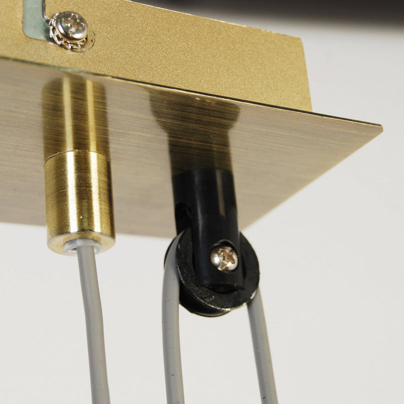 4 hanglamp "tilde", klassieke metalen slinger lamp in bruin en beige, met E27 -versies, hanglamphoogte verstelbaar en 86 cm lang, ideaal als eetkamerlicht