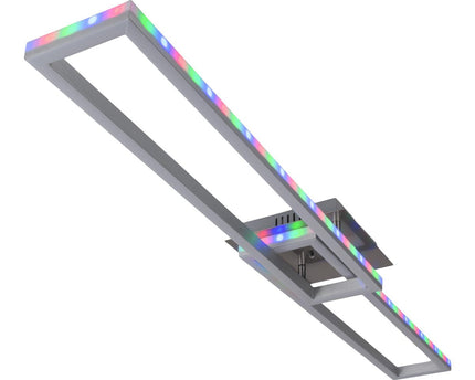 LED CCT-plafondlamp + RGB-backlight "Bantry" met veel functies, 115 cm lang, inclusief afstandsbediening