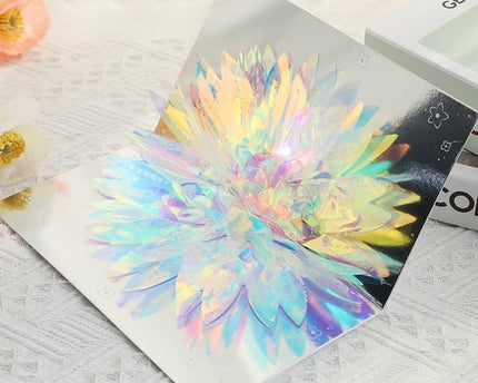 3D-kaartsparkling bloem en verjaardagstaartontwerp