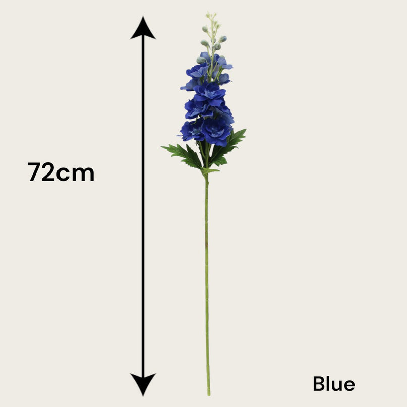 Ridderspoor | Zijden kunstbloem | Lengte 72cm  1pcs