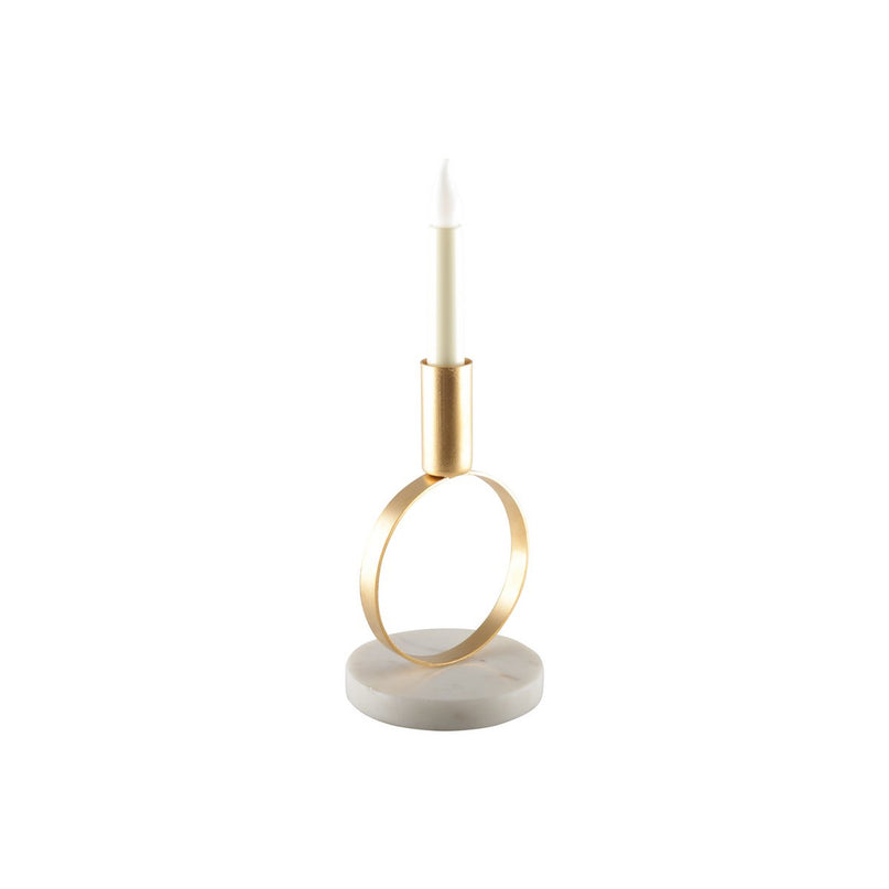Ronde Matt Golden kandelaar H.17 cm
