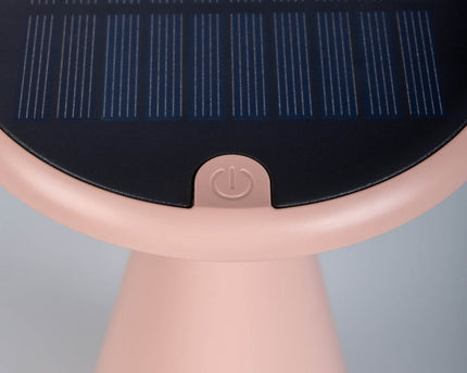 Zonne -batterijlamp "Palu" voor buiten en binnen, gemaakt van plastic in roze, 20 cm hoog